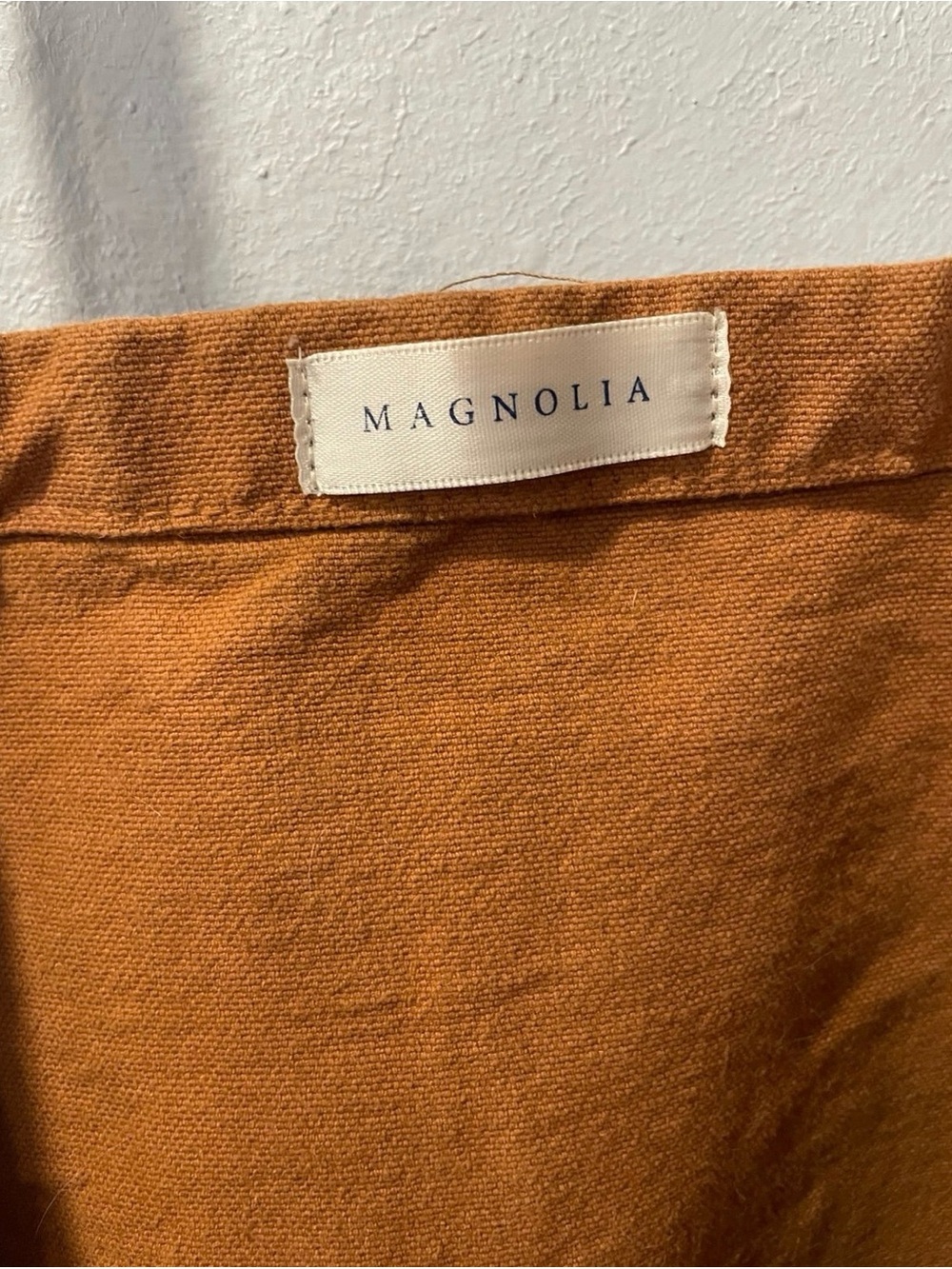 Magnolia Rust Canvas Tote with Navy Logo - Picture 2 of 2